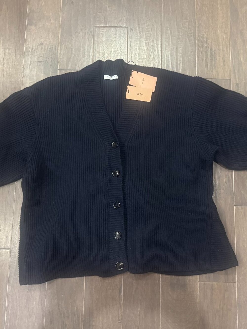 New Alaia Ribbed Knit Cardigan Size 40
